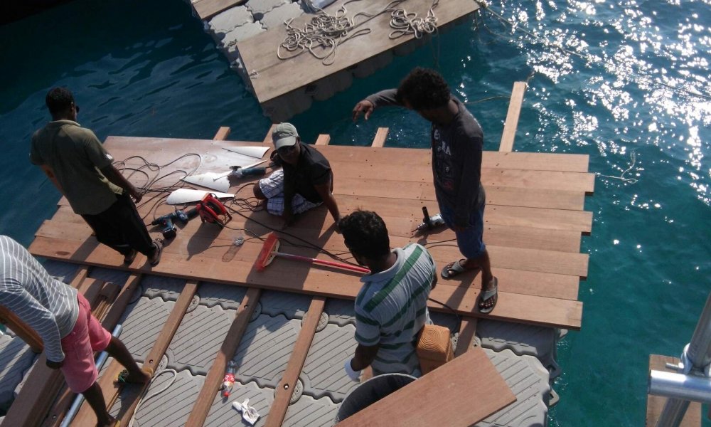 Muelle modular con madera 1 Muelle modular con madera 1